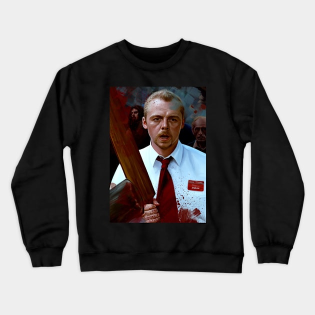 Shaun of the Dead Crewneck Sweatshirt by dmitryb1